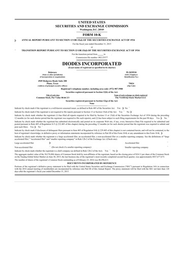 Thumbnail Diodes Incorporated 10-K Annual Report 2015