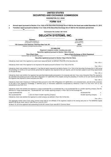 Thumbnail Delcath Systems 10-K Annual Report 2015