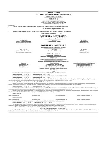 Thumbnail Sotherly Hotels 10-K Annual Report 