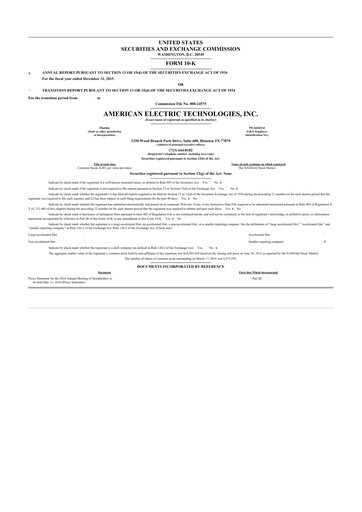 Thumbnail Stabilis Solutions 10-K Annual Report 2015