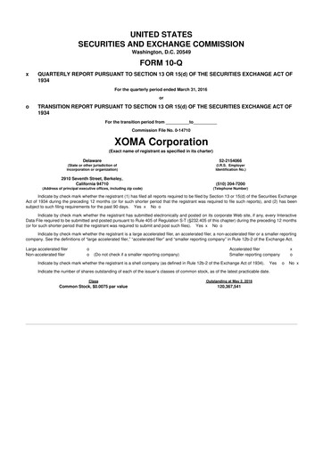 Thumbnail XOMA Royalty 10-Q Quarterly Report FY2016 