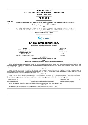 Thumbnail Enova International
 10-Q Quarterly Report FY 