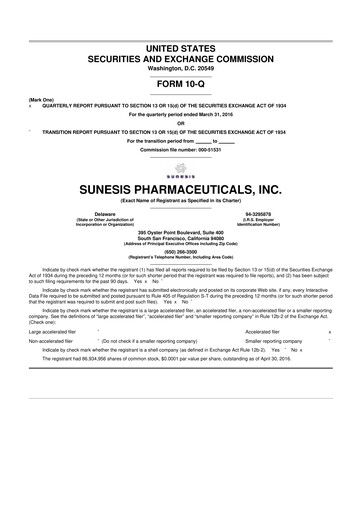 Vorschaubild Viracta Therapeutics 10-Q Quartalsbericht 2016 
