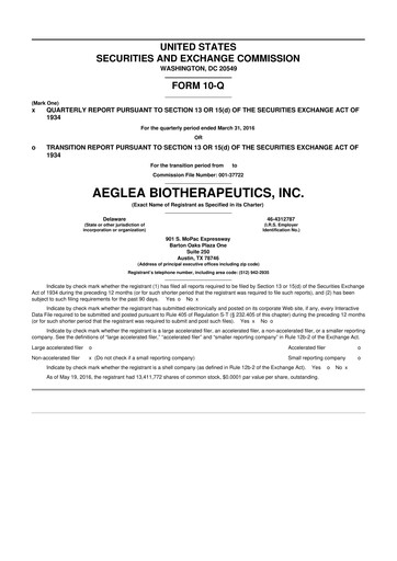 Thumbnail Spyre Therapeutics 10-Q Quarterly Report FY2016 