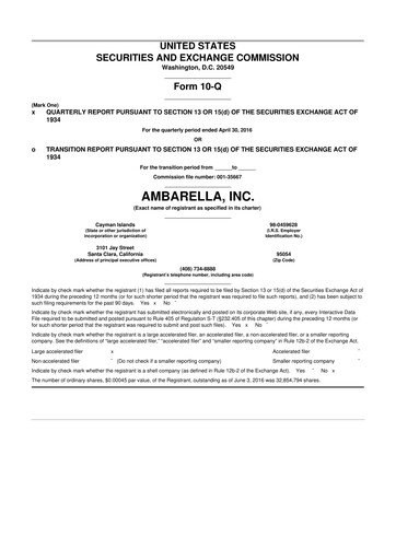 Thumbnail Ambarella 10-Q Quarterly Report FY2017 