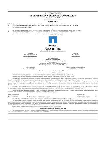 Thumbnail NetApp
 10-K Annual Report 2016