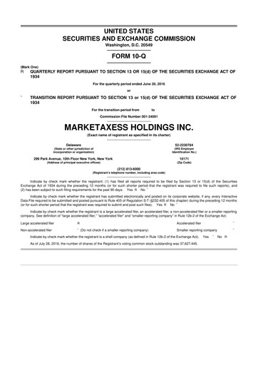 Thumbnail MarketAxess
 10-Q Quarterly Report FY2016 
