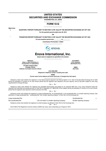 Thumbnail Enova International
 10-Q Quarterly Report FY 