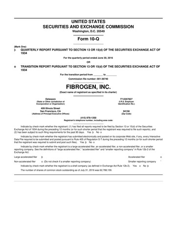 Thumbnail FibroGen 10-Q Quarterly Report FY 