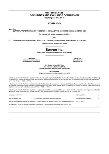 Thumbnail Sunrun
 10-Q Quarterly Report FY2016 