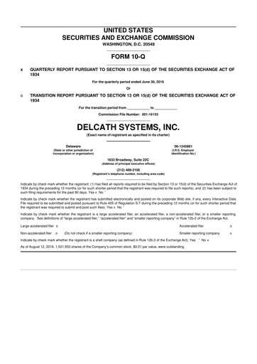 Thumbnail Delcath Systems 10-Q Quarterly Report FY2016 
