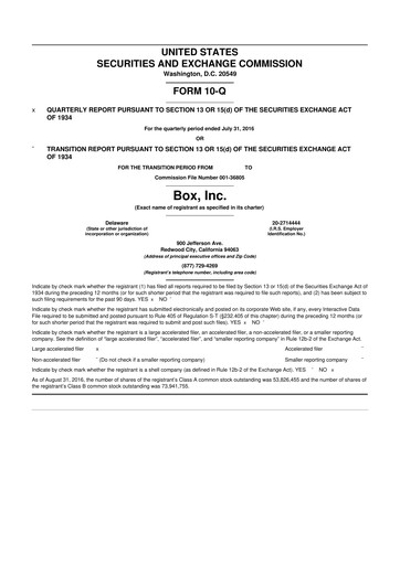 Thumbnail Box, Inc. 10-Q Quarterly Report FY 