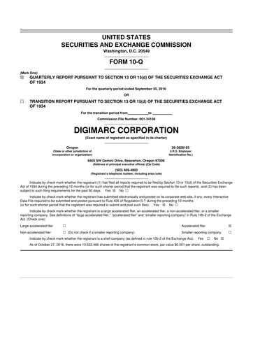 Thumbnail Digimarc
 10-Q Quarterly Report FY2016 