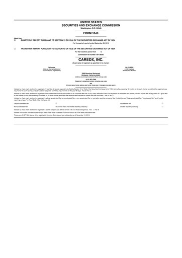 Thumbnail CareDx 10-Q Quarterly Report FY2016 
