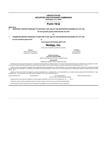 Thumbnail NetApp
 10-Q Quarterly Report FY2017 