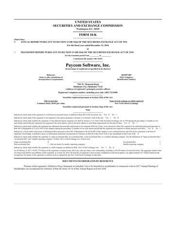 Thumbnail Paycom
 10-K Annual Report 2016