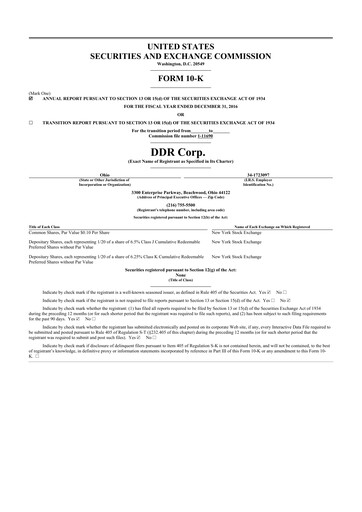 Thumbnail SITE Centers
 10-K Annual Report 2016