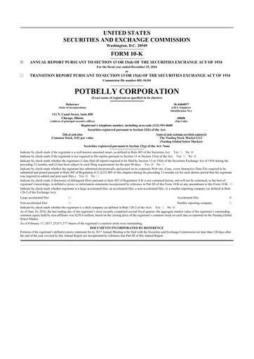 Thumbnail Potbelly Corporation 10-K Annual Report 2016