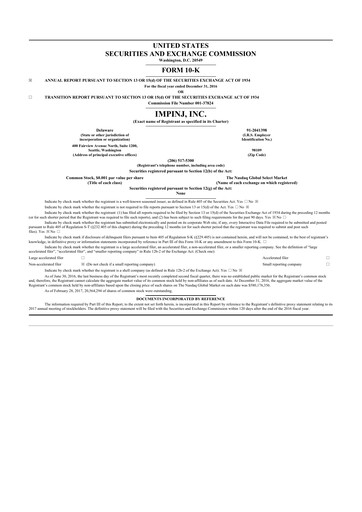 Thumbnail Impinj 10-K Annual Report 2016