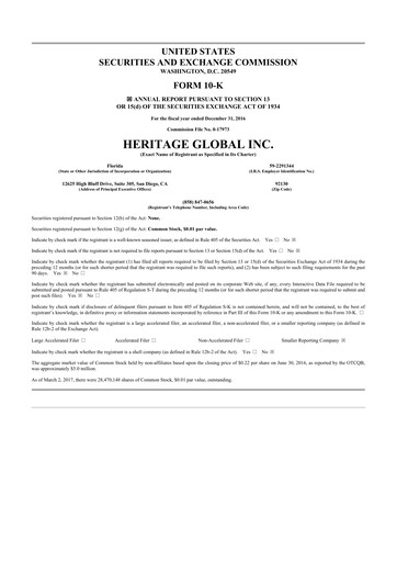 Thumbnail Heritage Global 10-K Annual Report 2016