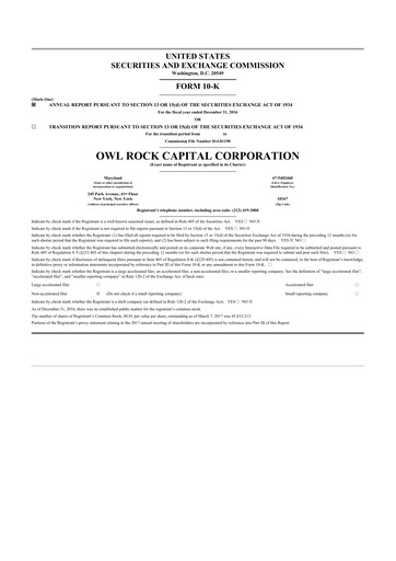Thumbnail Blue Owl Capital Corporation 10-K Annual Report 