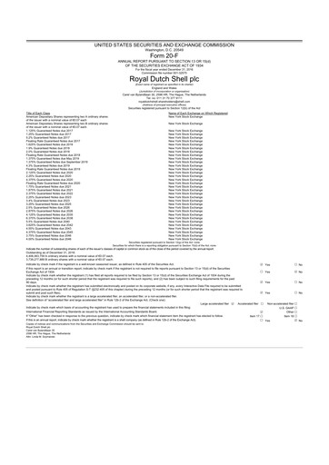 Thumbnail Shell 20-F Annual Report 