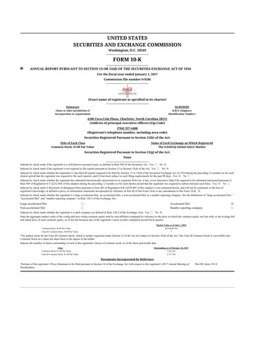 Thumbnail Coca-Cola Consolidated 10-K Annual Report 2016