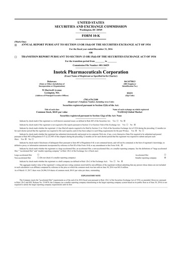 Thumbnail Rocket Pharmaceuticals
 10-K Annual Report 2016