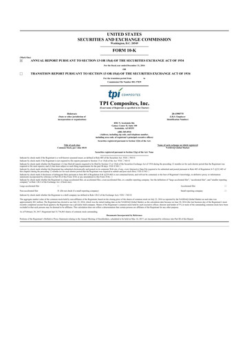 Thumbnail TPI Composites 10-K Annual Report 2016