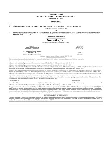 Vorschaubild Evofem Biosciences
 10-K Jahresbericht 2016