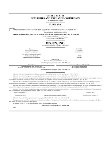 Thumbnail OpGen
 10-K Annual Report 2016