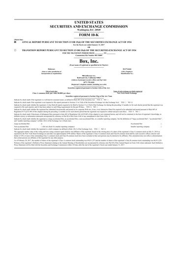 Thumbnail Box, Inc. 10-K Annual Report 2017