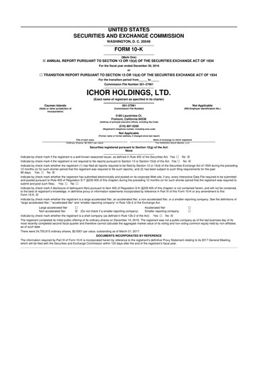 Thumbnail Ichor Systems 10-K Annual Report 