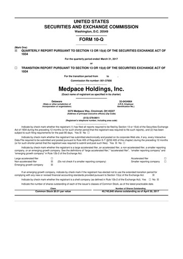 Vorschaubild Medpace 10-Q Quartalsbericht 2017 
