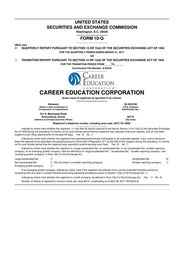 Miniature Perdoceo Education 10-Q Rapport trimestriel 2017 