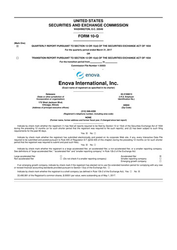 Thumbnail Enova International
 10-Q Quarterly Report FY 