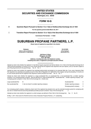 Thumbnail Suburban Propane Partners 10-Q Quarterly Report FY2017 