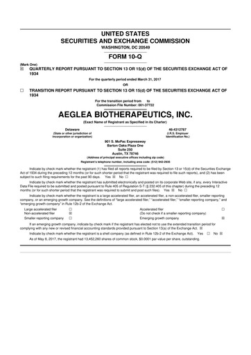 Thumbnail Spyre Therapeutics 10-Q Quarterly Report FY2017 