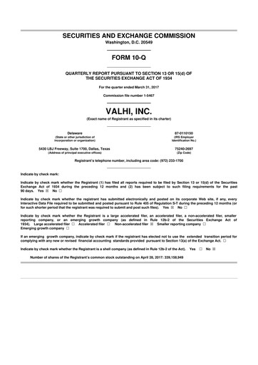 Thumbnail Valhi 10-Q Quarterly Report FY2017 