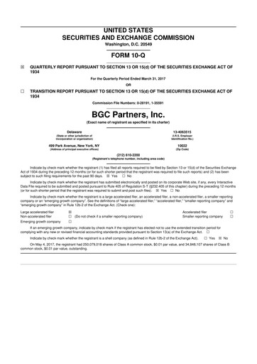 Thumbnail BGC Group
 10-Q Quarterly Report FY2017 