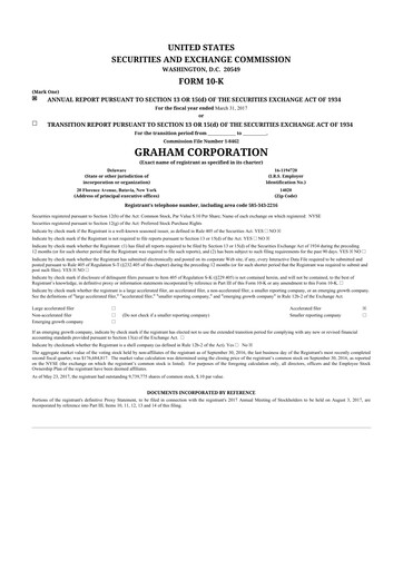 Thumbnail Graham Corporation
 10-K Annual Report 2017