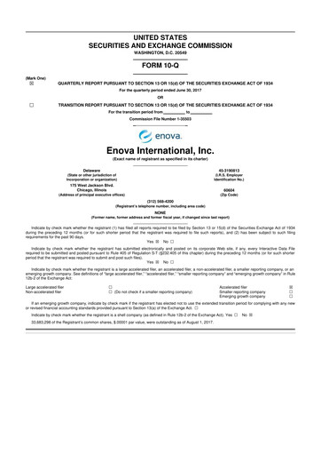 Thumbnail Enova International
 10-Q Quarterly Report FY 