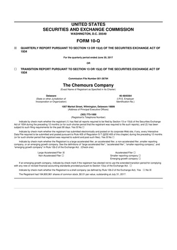Thumbnail Chemours
 10-Q Quarterly Report FY 