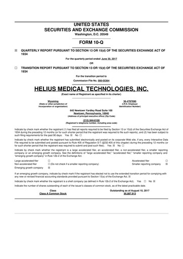 Miniature Solana Company 10-Q Rapport trimestriel 2017 