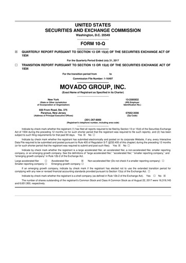 Vorschaubild Movado Group 10-Q Quartalsbericht 2018 