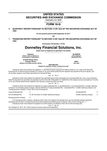 Vorschaubild Donnelley Financial Solutions
 10-Q Quartalsbericht 2017 
