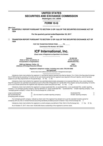 Thumbnail ICF International 10-Q Quarterly Report FY2017 