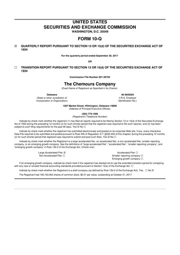Thumbnail Chemours
 10-Q Quarterly Report FY 