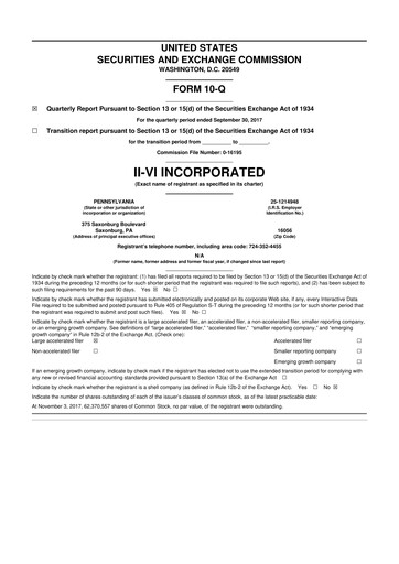 Thumbnail Coherent Corp. 10-Q Quarterly Report FY2018 