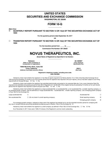 Thumbnail Eledon Pharmaceuticals 10-Q Quarterly Report FY 